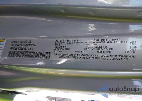 2024 Jeep Wrangler 4Xe Summit 4Xe из США, поврежденный, VIN 1C4RJXU65RW161966